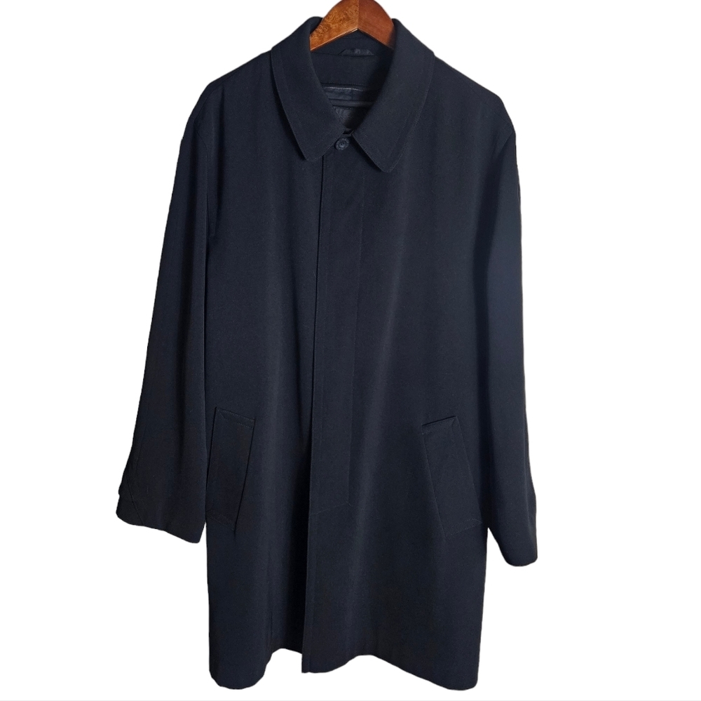 Radley Utex Black Jacket Size 44 Button Up Pockets Classic Coat *MISSING LINER*